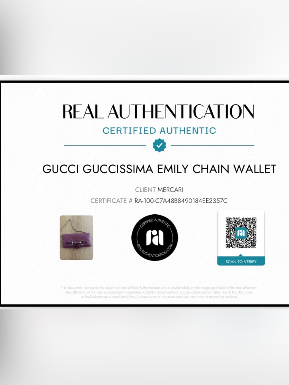 Gucci RARE 1955 horsebit Guccissima Emily chain wallet in very good condition. - Picture 13 of 13